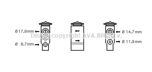 AVA QUALITY COOLING Расширительный клапан, кондиционер RT1334